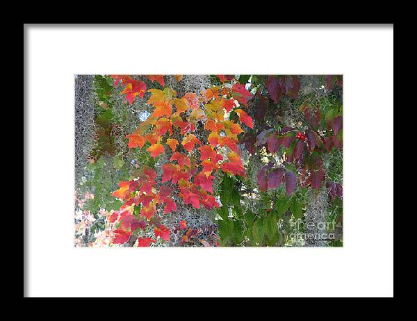 Flora Framed Print featuring the digital art A Touch of Autumn by Mariarosa Rockefeller