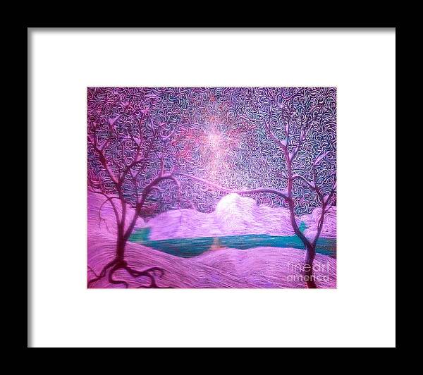 Snowscene Framed Print featuring the painting A Touch Of Love by Stefan Duncan