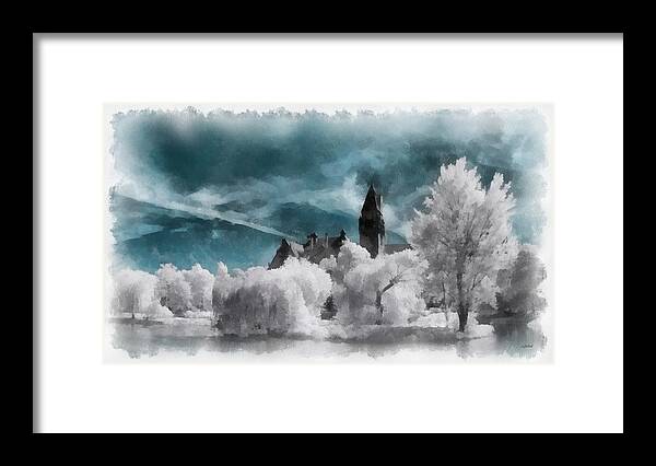 A Touch Of Winter Framed Print featuring the painting A Touch Of Winter by Maciek Froncisz