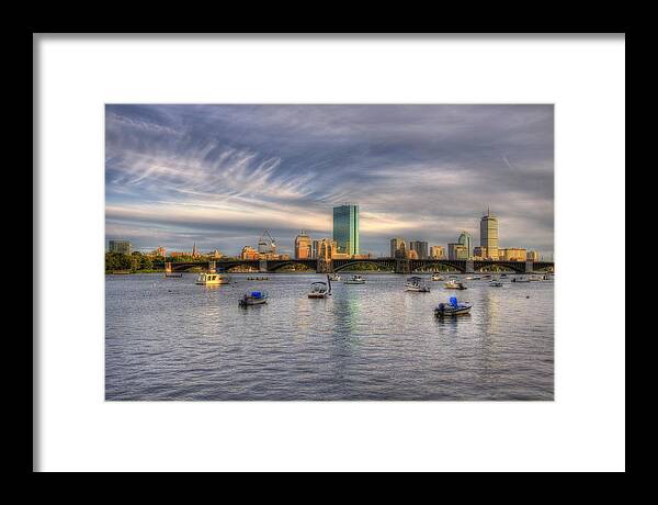 Massachusetts Framed Print featuring the photograph A view of Back Bay - Boston Skyline by Joann Vitali