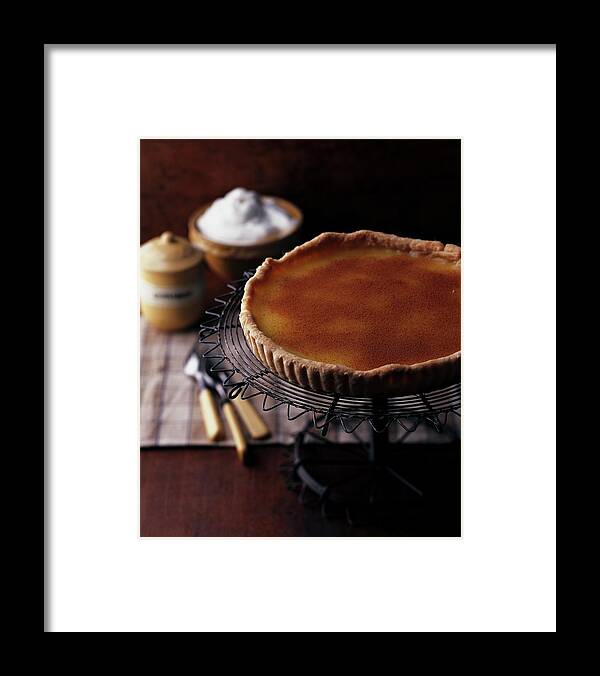 Cooking Framed Print featuring the photograph A Vinegar Pie On A Wire Stand by Romulo Yanes
