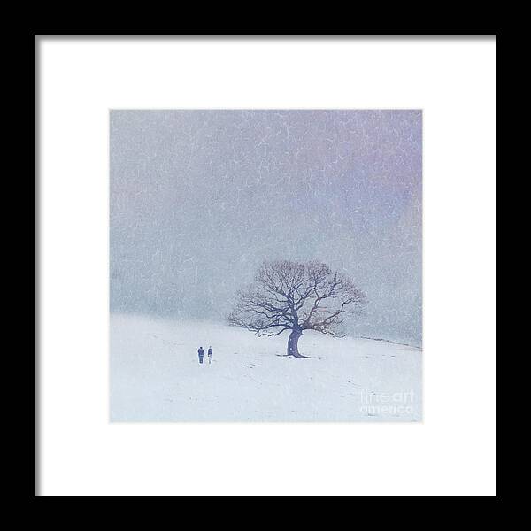 Tree Framed Print featuring the photograph A walk in the snow by Lyn Randle