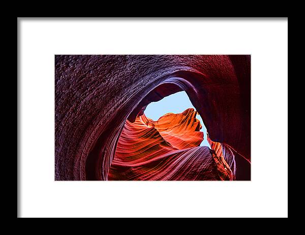 Antelope Canyon Framed Print featuring the photograph A Wave of Sandstone by Jason Chu