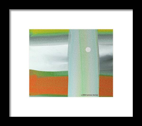 Abstract Framed Print featuring the digital art A Winter's Walk by Lenore Senior