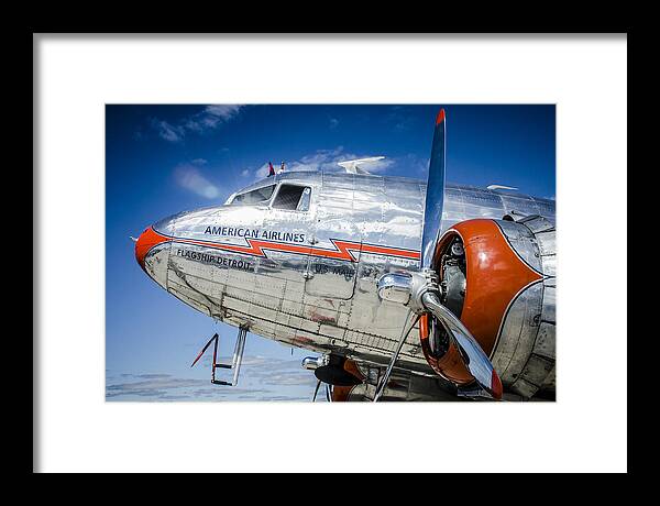 Bradley Clay Framed Print featuring the photograph AA DC3 flagship Detroit by Bradley Clay