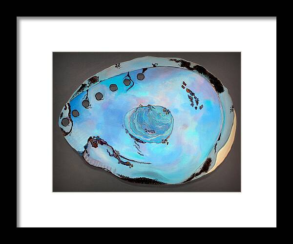 Sea Shell Framed Print featuring the painting Abalone Sea Shell by Karyn Robinson