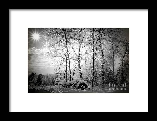 Maine Framed Print featuring the photograph Abandoned in the Snow by Brenda Giasson