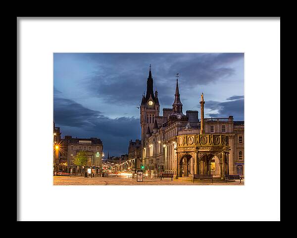 Aberdeen Framed Print featuring the photograph Aberdeen at Night by Veli Bariskan