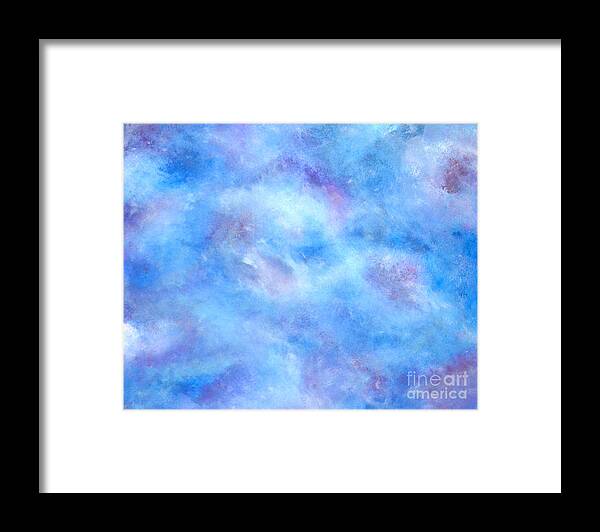 Abstract Framed Print featuring the painting Above The Clouds by Denise Tomasura