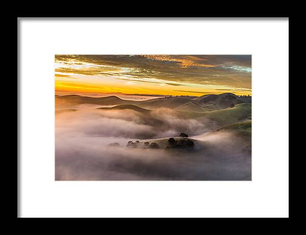 Landscape Framed Print featuring the photograph Above the Hills at Sunrise by Marc Crumpler