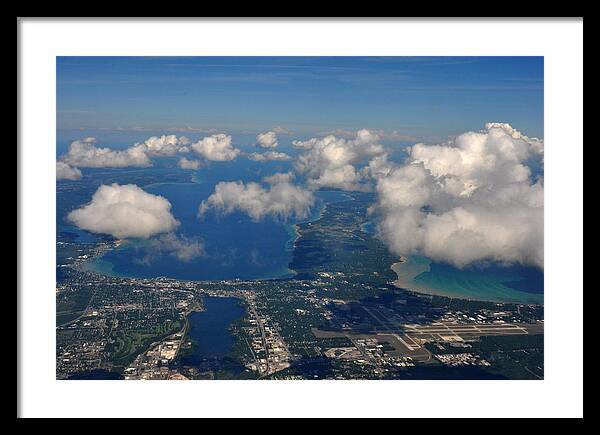 Aerial View Framed Print featuring the photograph Above Traverse City by Diane Lent