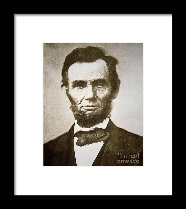Abraham Framed Print featuring the photograph Abraham Lincoln by Alexander Gardner