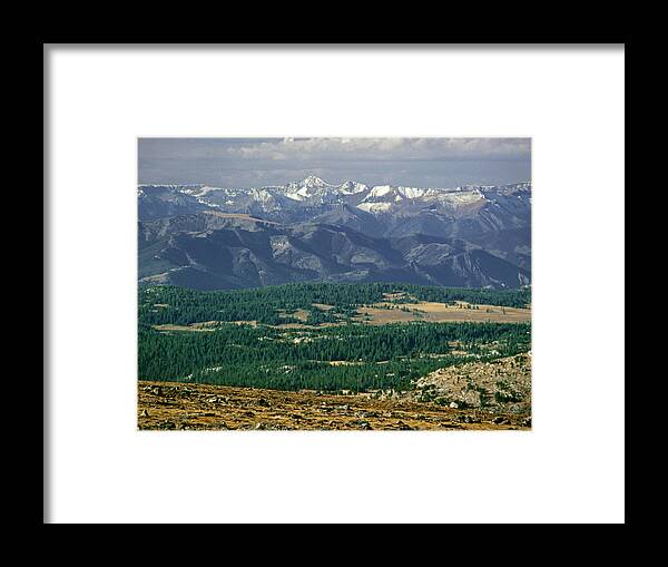 Beartooth Scenic Highway Framed Print featuring the photograph M-A9207-Absaroka Range from US 212 by Ed Cooper Photography