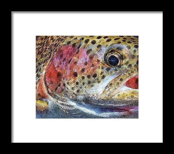 Fish Framed Print featuring the painting Abstract 005C by Will Barger