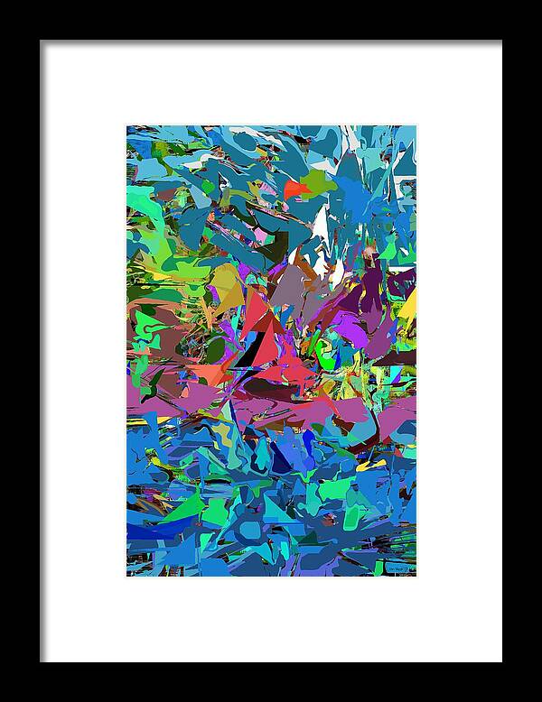 Fine Art Framed Print featuring the digital art Abstract 011515 by David Lane
