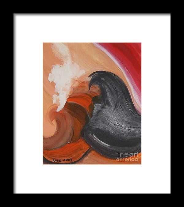 Abstract Framed Print featuring the painting Abstract 2 by Rachel Lowry