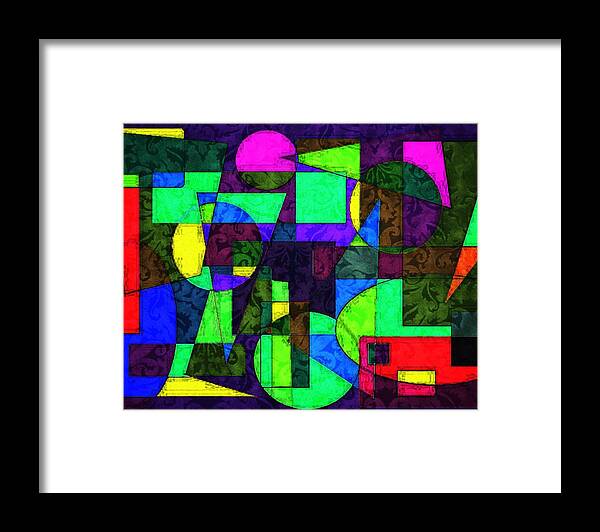 Abstract Framed Print featuring the digital art Abstract 4D by Timothy Bulone
