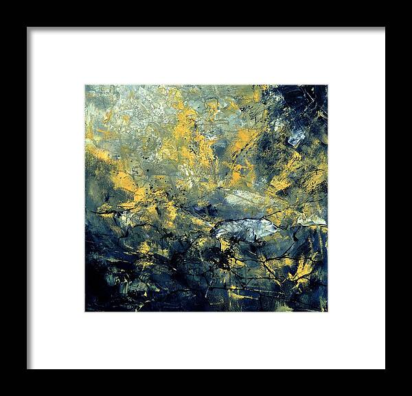 Abstract Framed Print featuring the painting Abstract 8313061 by Pol Ledent