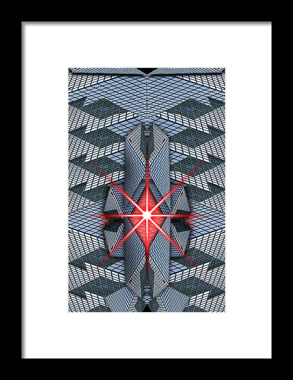 Office Framed Print featuring the digital art Abstract architecture 3 by Nathan Wright
