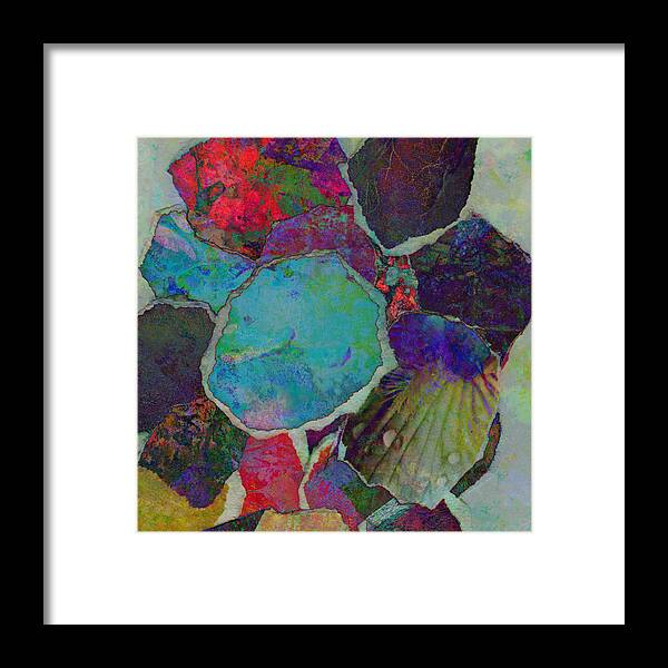Abstract Abstracts Framed Print featuring the mixed media Abstract Art Torn Collage by Ann Powell