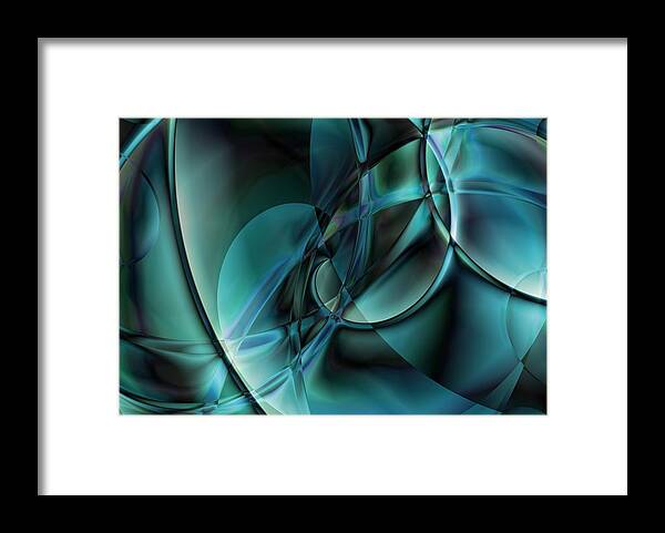 Abstract Framed Print featuring the digital art Abstract Blue by Art Di