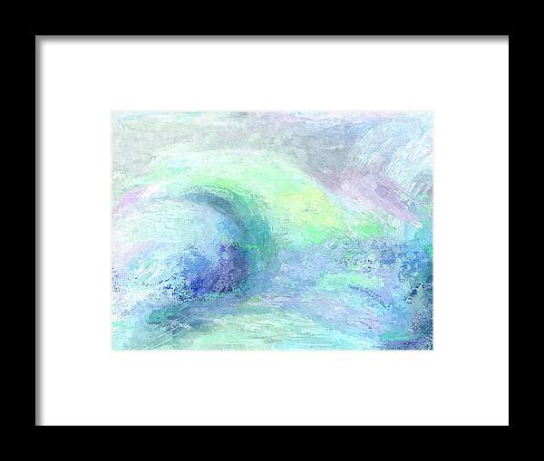 Oil Framed Print featuring the painting Abstract Breaking Wave by Stephen Jorgensen