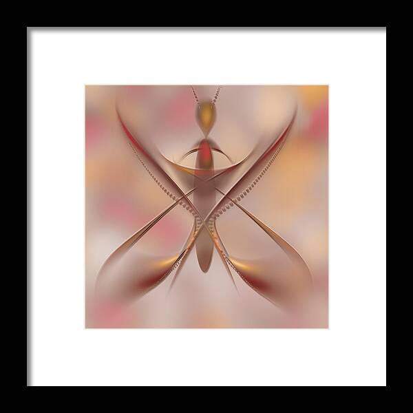 Abstract Butterfly Framed Print featuring the painting Abstract Butterfly digital Painting by Georgeta Blanaru