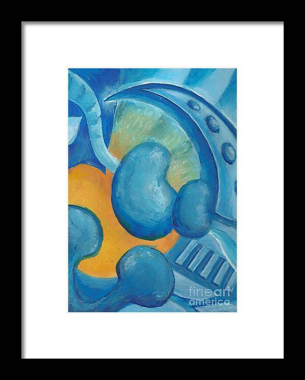 Abstract Framed Print featuring the painting Abstract Color Study by Samantha Geernaert