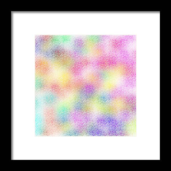 Abstract Framed Print featuring the digital art Abstract Colourful Crayons by Susan Stevenson