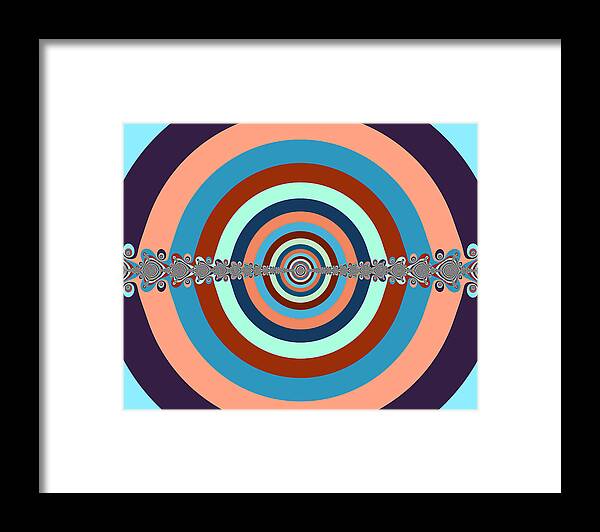 Pattern Canvas Prints Framed Print featuring the digital art Abstract Dart Board by Ester McGuire