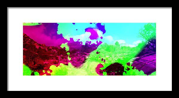 Abstract Framed Print featuring the photograph Abstract Desert Scene by Alan and Marcia Socolik
