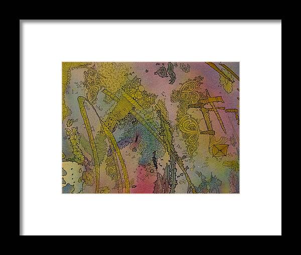 Doodle Framed Print featuring the painting Abstract Doodle by Terry Holliday