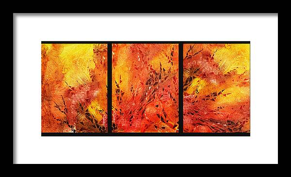 Fireplace Framed Print featuring the painting Abstract Fireplace by Irina Sztukowski
