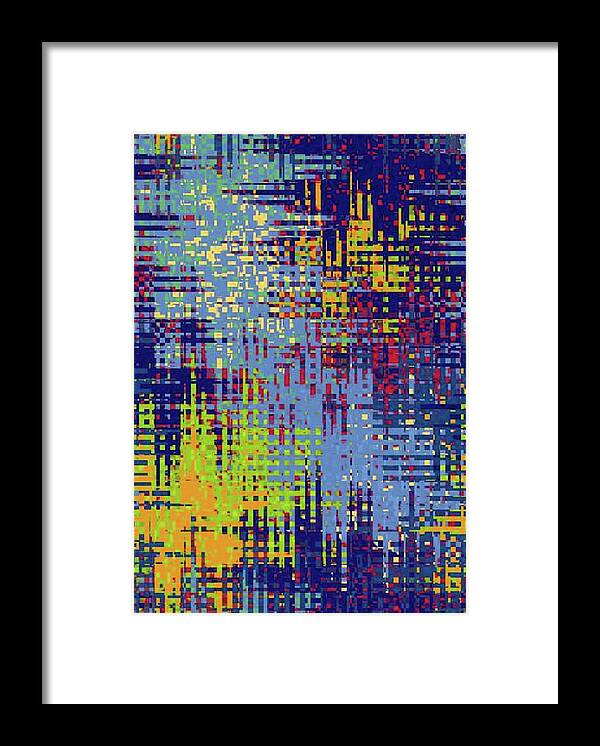 Design Framed Print featuring the painting Abstract floral by Vickie G Buccini