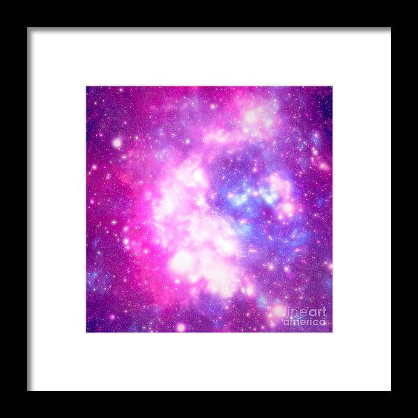 Space Framed Print featuring the digital art Abstract Heaven by Mindy Bench