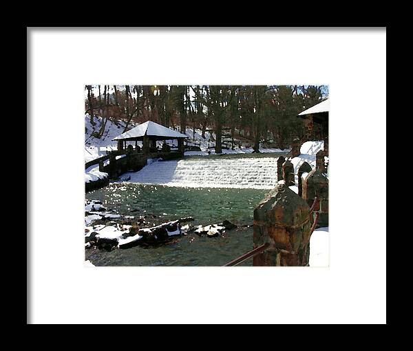 Illick's Mill Framed Print featuring the photograph Abstract - Illicks Mill Waterfall Bethlehem PA by Jacqueline M Lewis