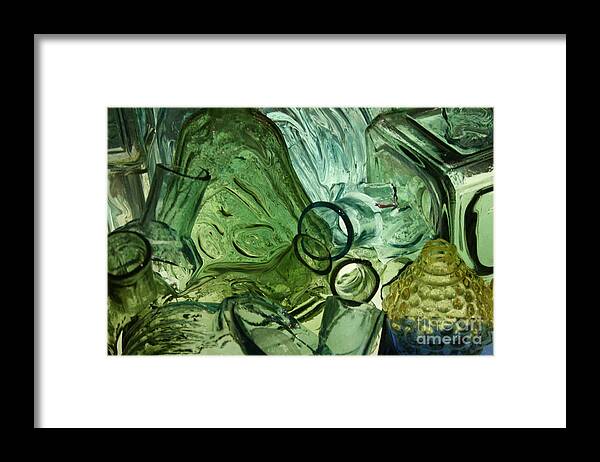 Abstract Framed Print featuring the photograph Abstract in Green by Crystal Nederman