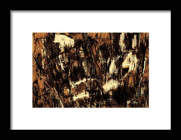 Abstract Framed Print featuring the mixed media Abstract March 18 2014 by Jim Vance