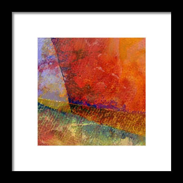 Abstract Collage Framed Print featuring the painting Abstract No. 1 by Michelle Calkins