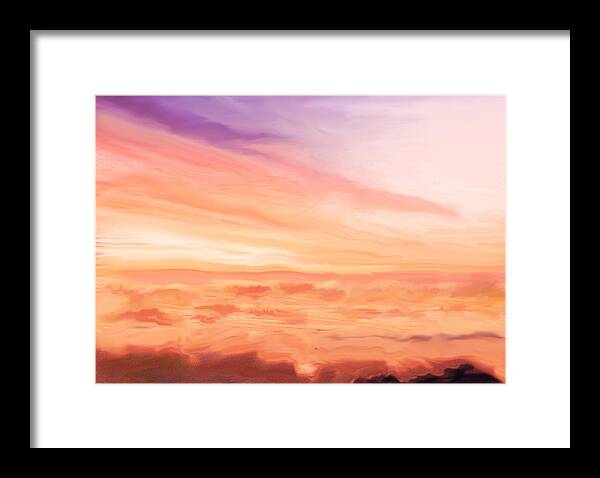 Acrylic Framed Print featuring the photograph Abstract Pacific Beach Sunset TTN by Bob and Nadine Johnston