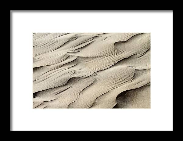 Abstract Framed Print featuring the photograph Abstract sand 7 by Arie Arik Chen