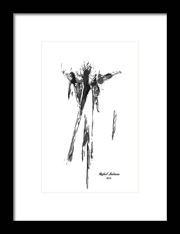 Abstract Framed Print featuring the digital art Abstract Series I by Rafael Salazar