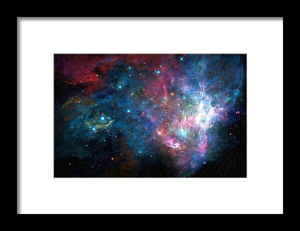 ##space#nebula #outerspace #love #amazing #color #hubble #galaxy #awesome #epic #incredible #majestic #instapic #instagram #instatalks #instacollage #follow #like #comment #sky Framed Print featuring the photograph Abstract Space by Scott Cummings