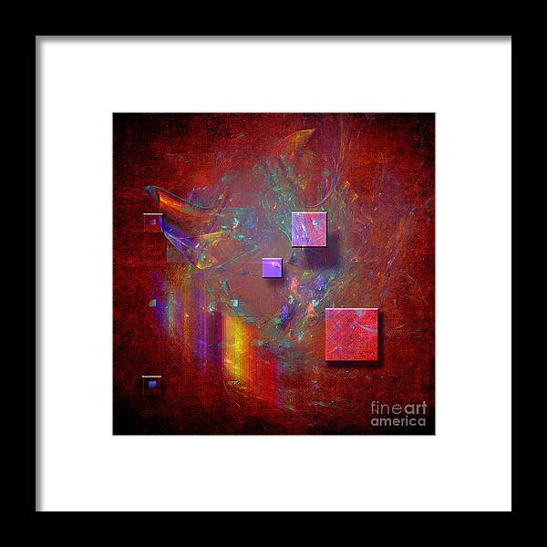 Abstract Framed Print featuring the digital art Abstract squares by Alexa Szlavics