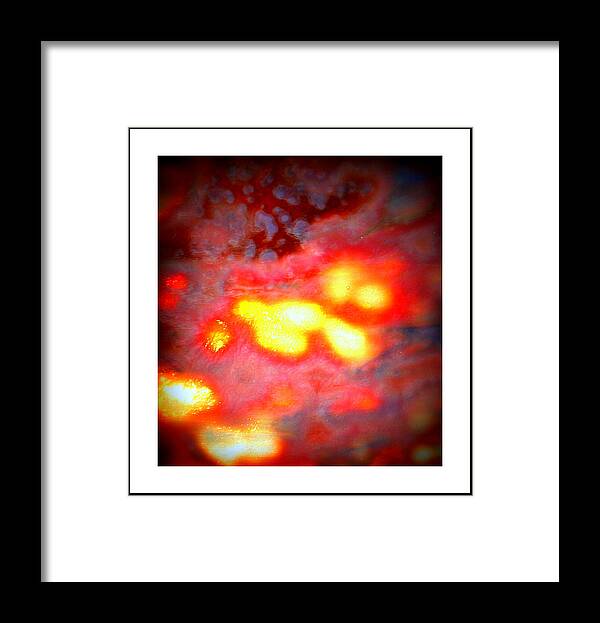 Stained Glass Framed Print featuring the photograph Abstract Stained Glass In The Raw by Rebecca Malo