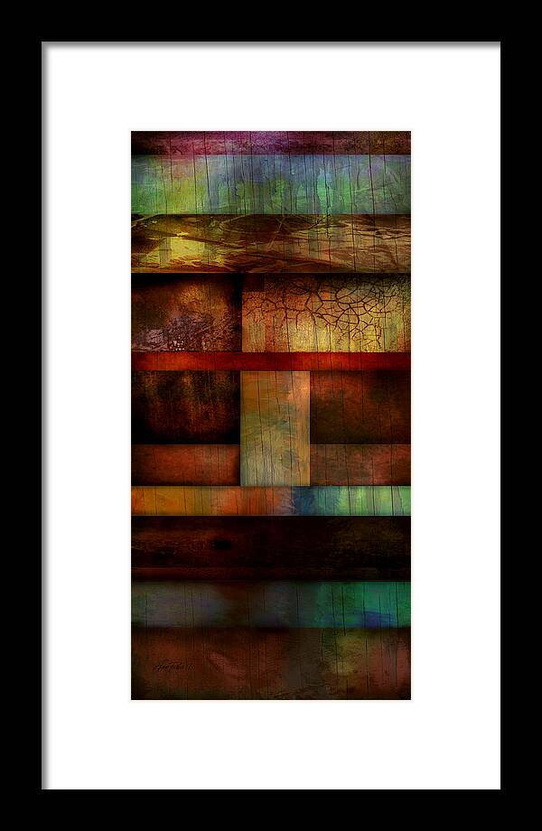 Abstract Framed Print featuring the digital art Abstract Study Five by Ann Powell