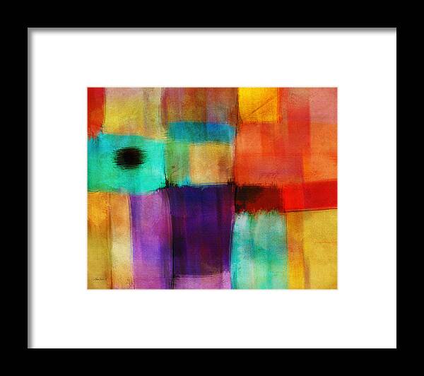 Abstract Framed Print featuring the mixed media Abstract Study Three by Ann Powell by Ann Powell