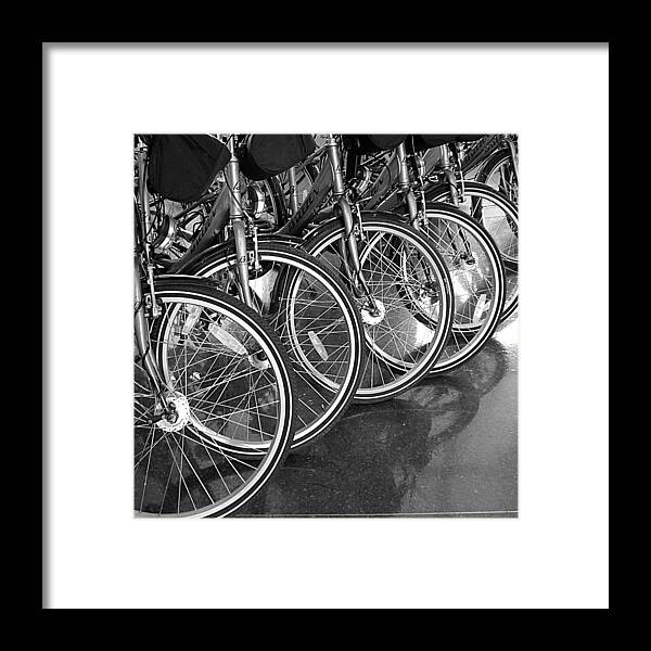 Abstract Framed Print featuring the photograph Abstract - These Wheels are Spoken For by Richard Reeve