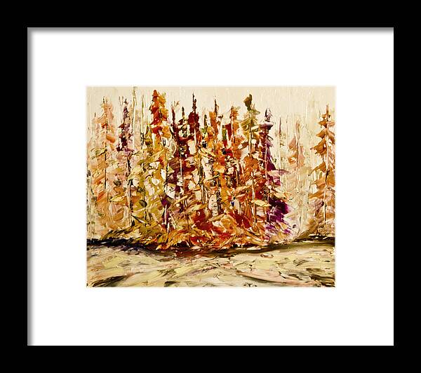 Abstact Framed Print featuring the painting Abstract trees by John Stuart Webbstock