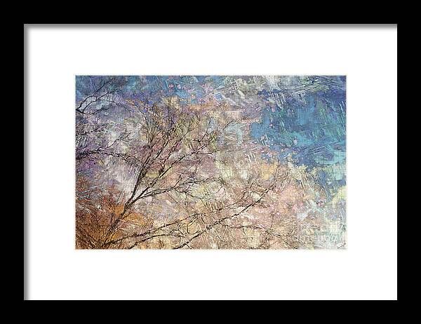  Texture Framed Print featuring the mixed media Abstract   Wind Blown by Elaine Manley